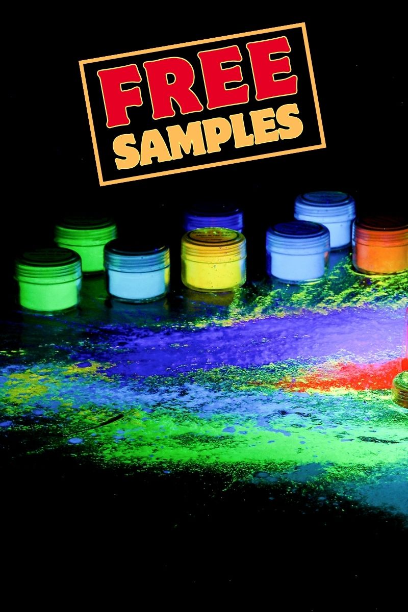 Free sample of glow in the dark pigment