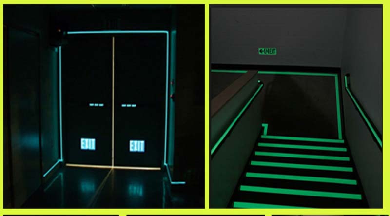 glow in the dark safety exit signs